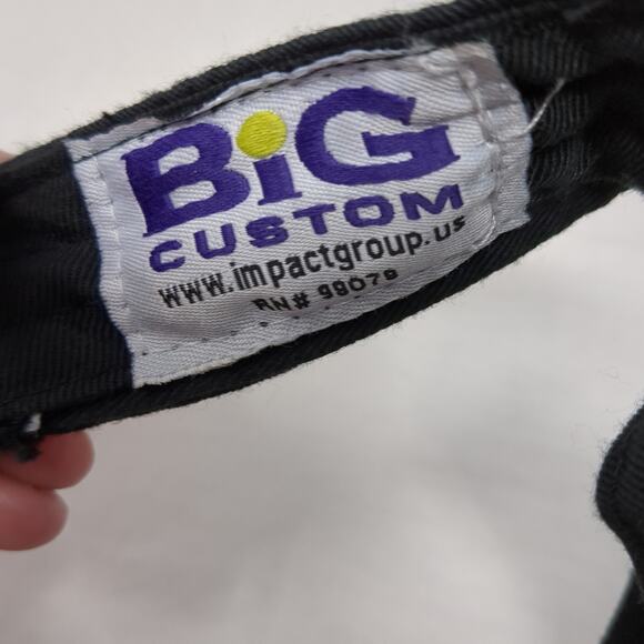 Jewel Strapback Baseball Cap Black One Size Adjustable Embroidered Big Custom - Picture 10 of 10